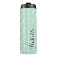 Seafoam en Grijze Pijlen Monogram