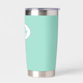 Seafoam gestileerde bruiloft bruidsmeisje geïsoleerde drinkbeker (Links)