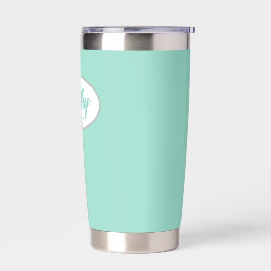 Seafoam gestileerde bruiloft bruidsmeisje geïsoleerde drinkbeker (Links)