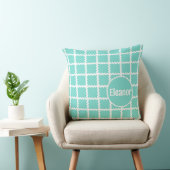 Seafoam Girls Pillow met  Ric Rac Kussen (Stoel)