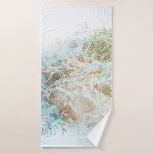 Seafoam Glitter Marble Badhanddoek (Badhanddoek)
