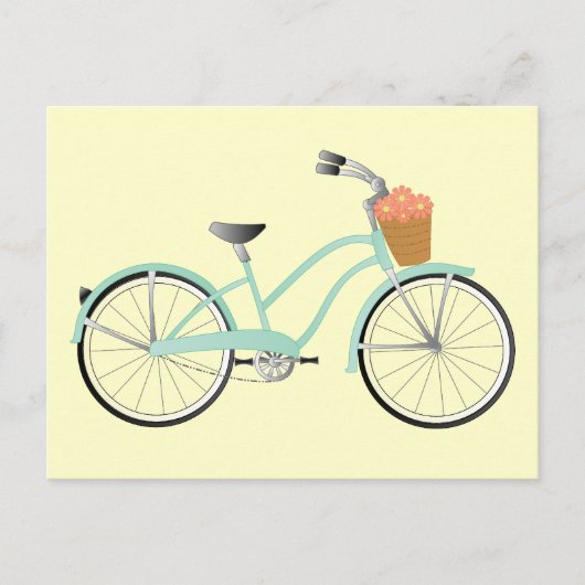 Seafoam Green Bike Briefkaart (Voorkant)