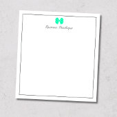 Seafoam Green Bow Border Script Custom Name Script Notitieblok
