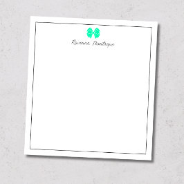 Seafoam Green Bow Border Script Custom Name Script Notitieblok