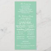 Seafoam Green Coral Reef Seahorse Wedding Program Programma (Achterkant)