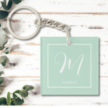 Seafoam Green Custom Monogram Naam