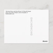 Seafoam Green en Navy Stripes Dank u Briefkaart (Achterkant)