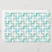 Seafoam Green Geometric Briefpapier (Voorkant / Achterkant)