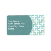 Seafoam Green Geometric Etiket (Voorkant)