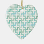 Seafoam Green Geometric Keramisch Ornament (Rechts)