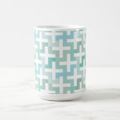 Seafoam Green Geometric Koffiemok (Center)