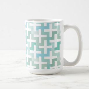 Seafoam Green Geometric Koffiemok