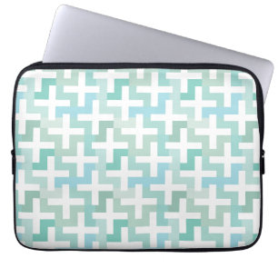 Seafoam Green Geometric Laptop Sleeve