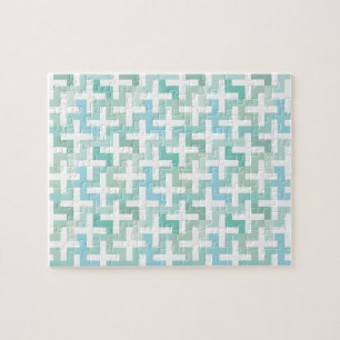 Seafoam Green Geometric Legpuzzel