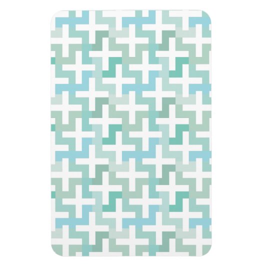 Seafoam Green Geometric Magneet (Verticaal)
