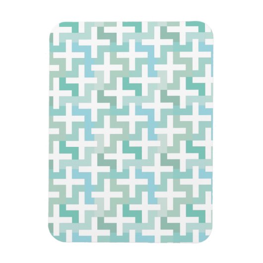 Seafoam Green Geometric Magneet (Verticaal)