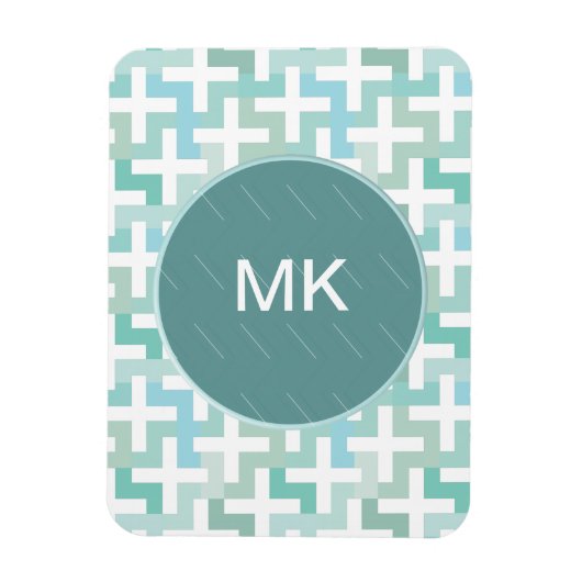 Seafoam Green Geometric Magneet (Verticaal)