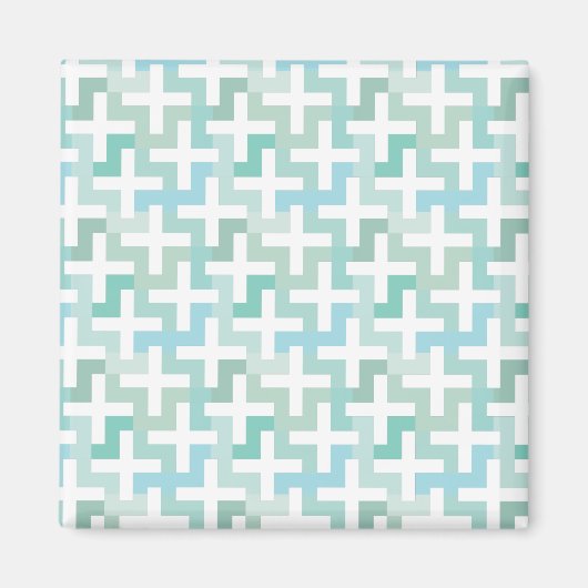 Seafoam Green Geometric Magneet (Voorkant)