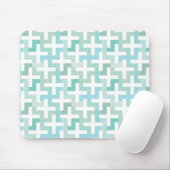Seafoam Green Geometric Muismat (Met muis)