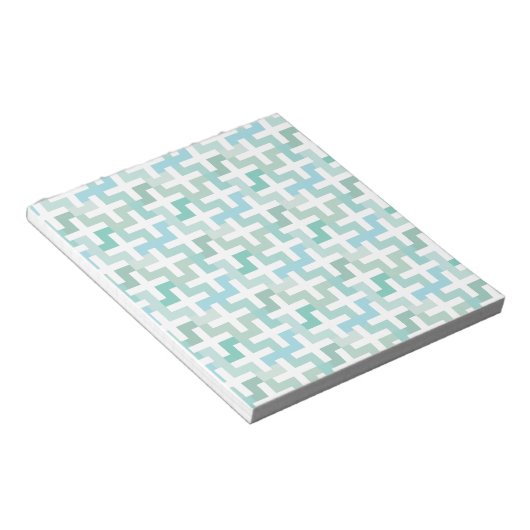 Seafoam Green Geometric Notitieblok (Schuin)