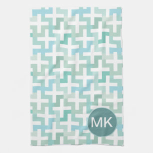 Seafoam Green Geometric Theedoek