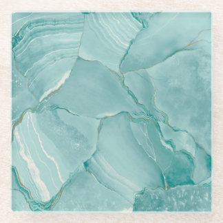 Seafoam Green Marble Glass Onderzetter Glazen Onderzetter