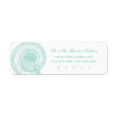 Seafoam Green Seashell Return Address Label (Voorkant)