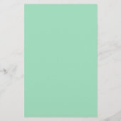 Seafoam Green Solid Color Briefpapier (Achterkant)