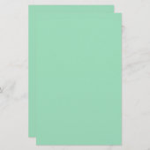 Seafoam Green Solid Color Briefpapier (Voorkant / Achterkant)