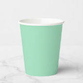 Seafoam Green Solid Color Papieren Bekers (Links)