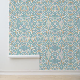 Seafoam Green Taupe Brown Hip Bohemian Bali Art Behang
