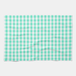 Seafoam Green & White Gingham Patroon Theedoek