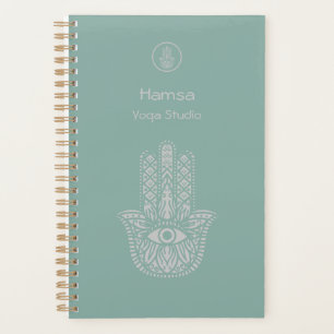 Seafoam Green Yoga Studio Hamsa personnalisable