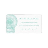 Seafoam Green Zee Shell Address Label (Voorkant)
