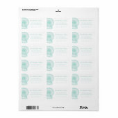 Seafoam Green Zee Shell Address Label (Full Sheet)