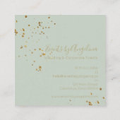 Seafoam Luxe Teal vert et carte de visite d'agate (Dos)