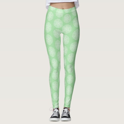 Seafoam Mandala Leggings (Voorkant)