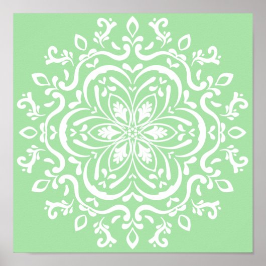 Seafoam Mandala Poster (Voorkant)