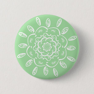 Seafoam Mandala Ronde Button 5,7 Cm