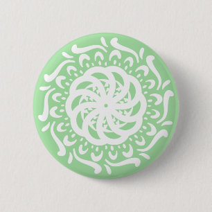 Seafoam Mandala Ronde Button 5,7 Cm