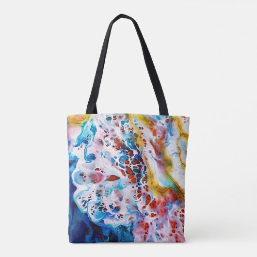 Seafoam marmer gepersonaliseerde strand spullen draagtas (Achterkant)