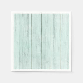 Seafoam Mint Green Pastel Turquoise Rustic Wood Servet