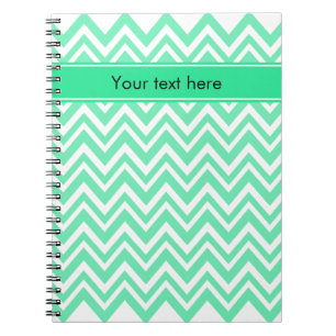 Seafoam Mint Green Zigzgag Patroon Notitieboek