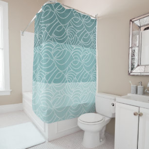 Seafoam Ocean Waves Douche rideau