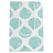 Seafoam Seashell Pattern Medium Cadeauzakje (Achterkant)