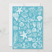 Seafoam Seashells Custom HOUSEWARMING PARTY Kaart (Achterkant)
