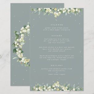 Seafoam Snowberry+Eucalyptus 3 Parcours Menu Maria