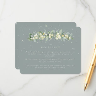Seafoam Snowberry + Eucalyptus Garland receptie Informatiekaartje