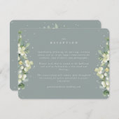 Seafoam Snowberry+Eucalyptus randontvangst Informatiekaartje (Voorkant / Achterkant)