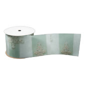 Seafoam Stiped Velvet-Look Diamond Trees Lint (Spoel)